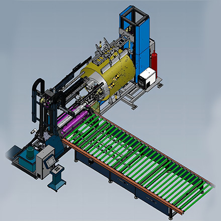 Rounding & Welding Auto Production Line For Industrial Exhaust Fan Cylinder Pipe