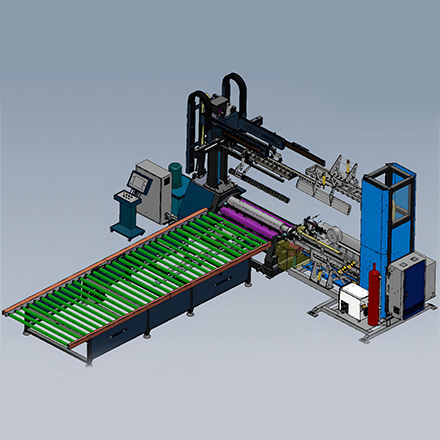 Rounding & Welding Auto Production Line For Industrial Exhaust Fan Cylinder Pipe