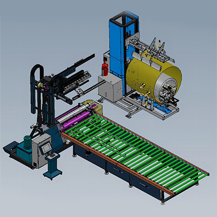 Rounding & Welding Auto Production Line For Industrial Exhaust Fan Cylinder Pipe