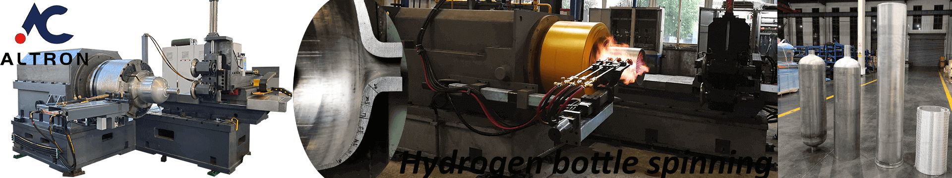 Hydrogen bottle metal spinning machine