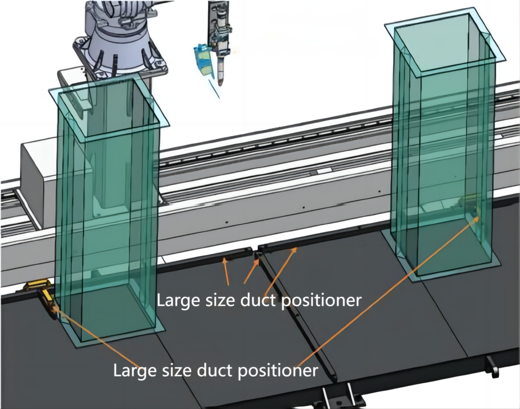 Schematic diagram of air duct welding positioner